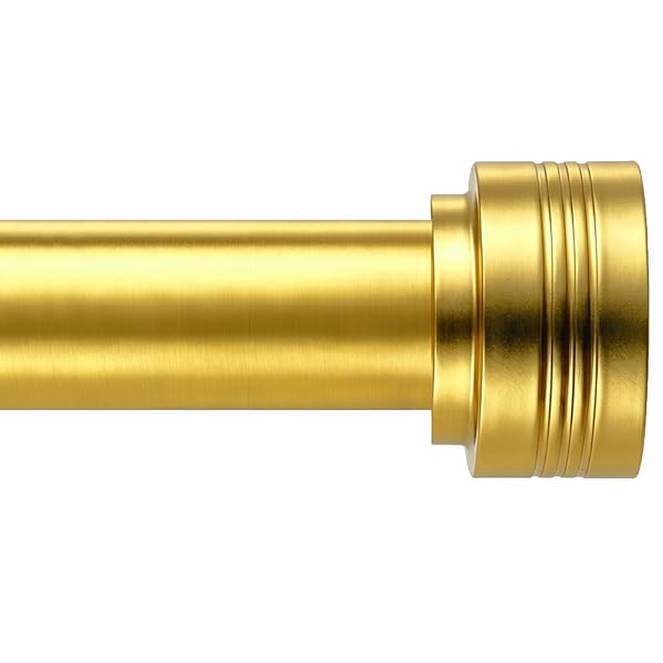 GOLD CURTAIN RODS FOR WINDOWS 18-144 INCH,ADJUSTABLE LENGTH...