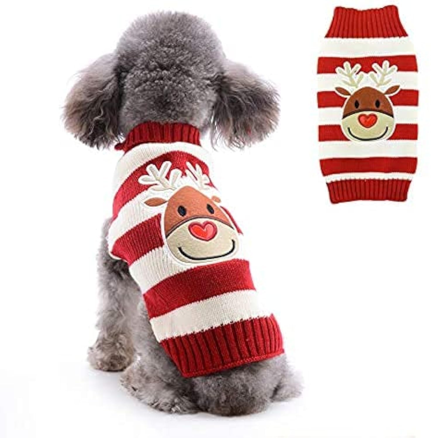 PETCARE Christmas Pet Dog Sweater Holiday Classic ugly Apparel Jumper For Small Medium Dogs,Cartoon Winter Warm Puppy Cat Dog Clothes Knitwear