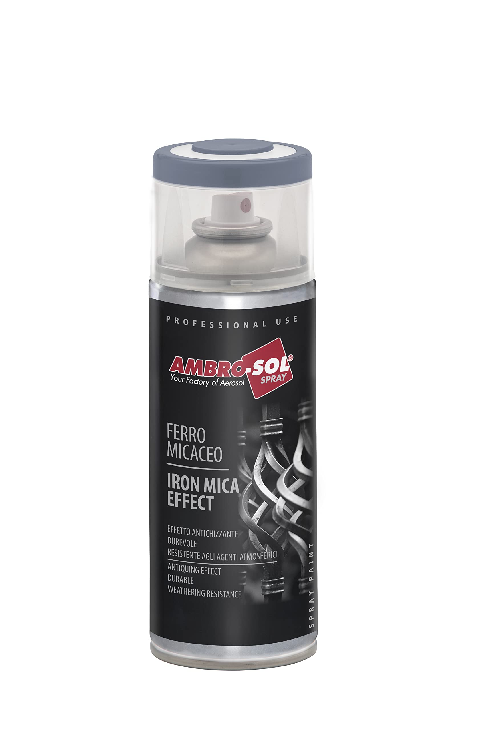 Ambro-Sol V400MIC1 Mica Effect Enamel Spray Paint, Old Iron, 400 ml