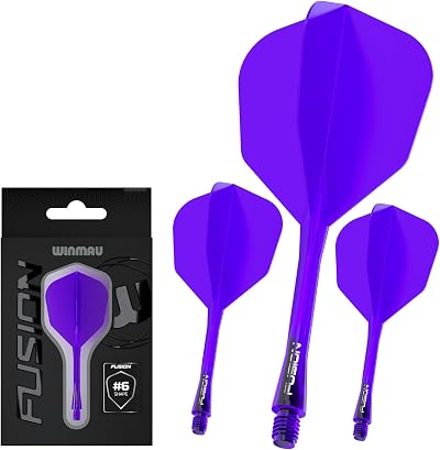 Winmau Fusion Integrated Flight & Shaft System No.6 Purple Intermediate Length
