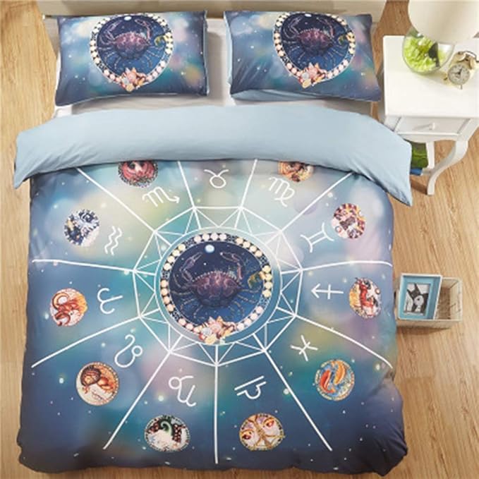 Duvet Cover Set Caja De La Almohadilla De La Constelación 3pcs Temático