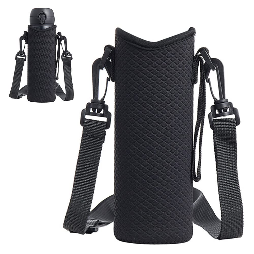 WsKingWA Water Bottle Sleeve Water Bottle Pouch Neoprene Water Bottle Carrier Cover Bag with Shoulder Strap for Outdoor Hiking Travel Drink Carrying, ect 18.5 x 6.6cm
