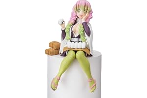 FOUONTOS Mitsuri Kanroji Action Figure Ghost Slayer Figure Eat Rice Balls Series Action Figure Toys Collection Anime Sitting Pose Character Action Figure Onigiri Love Pillar