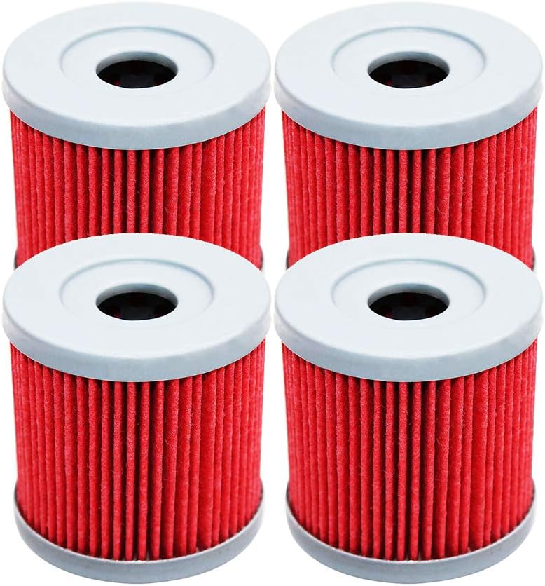 4 Pack Yerbay Compatible Motorcycle Oil Filter for Suzuki DRZ 400 DRZ400 DRZ400E DRZ400S DRZ400M 2000-2015 1651029F00