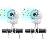 2 Pack Multifunctional Portable Stroller Fan 4