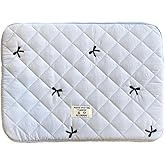 HICARRY Puffy Laptop Sleeve Case Cute Quilted Computer Bag, 13 Inch Bow Embroidery Printed Laptop Carrying Cases, Coquette Aesthetics Protective Cover, Compatible with 11" 13" 15" Notebook