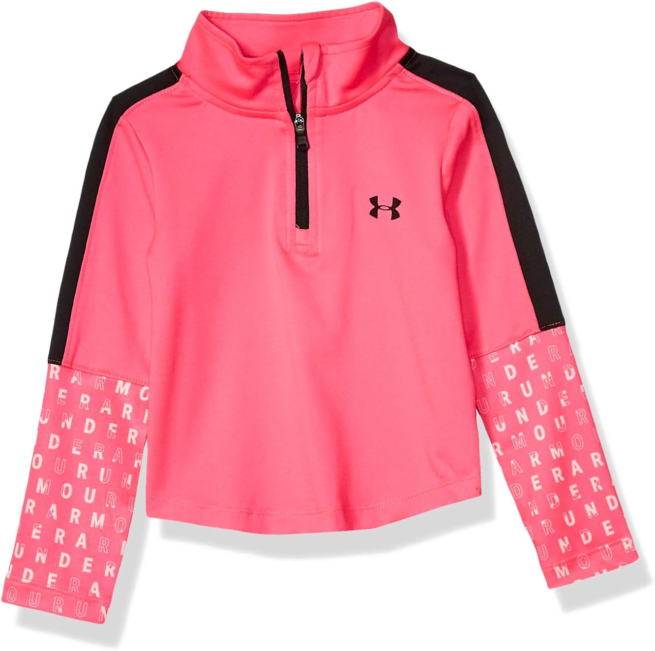 Under Armour Girls' 1/4 Zip Long Sleeve Pullover: Clothing