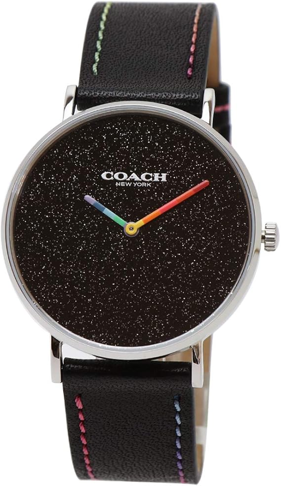 Amazon Coach Perry ブラック マルチカラー レディースウォッチ コーチ ペリー アナログ 女性用腕時計 リザード型押し レザーベルト ビジネスウォッチ シンプル 防水 軽量 薄型 ボーイズサイズ 並行輸入品 レディース腕時計 腕時計 通販