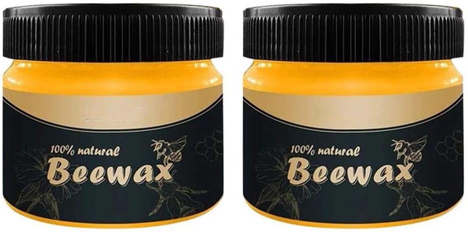 NANTE Home Traditional Beeswax Polish for Wood & Furniture Natural Beewax Wood Wax Preservative Conditioner Protectant Home Cleaning (2PC)