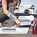 Armband for iPhone 7 - Cell Phone Wristband for Running - iPhone 7, 6S, 6, Samsung Galaxy S8, S7, S6 - Zippered Pocket Key Holder & Touch Screen Access - Earphone Hole - Stretches to Fit Forearm