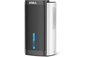 KNKA Dehumidifier,95 OZ Water Tank, (1000 sq. ft) Quiet Dehumidifier for Basement, Bathroom, RV, Closet, Bedroom with Auto Shut Off, Sleep Mode,7 Colors LED Light, Dehumidifiers for Home (White/Black)
