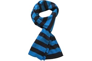TrendsBlue Premium Soft Knit Striped Scarf
