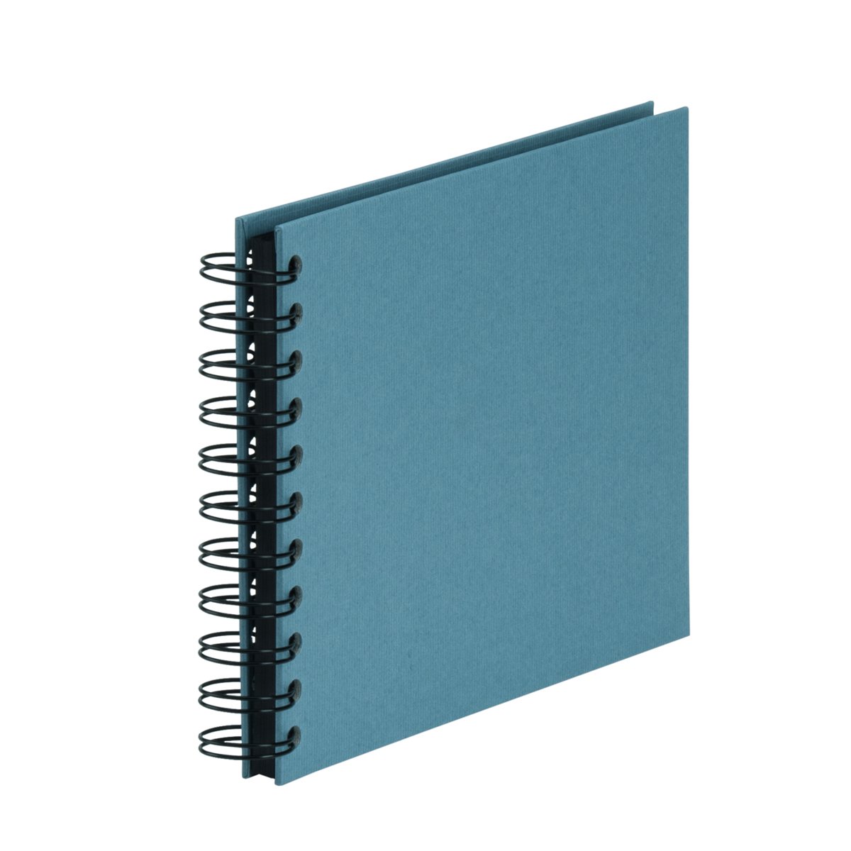 Rössler Papier 1329452150 - S.O.H.O. Wire-O fotoalbum 195 x 145 mm, 40 zwarte pagina's, denim, 1 stuk