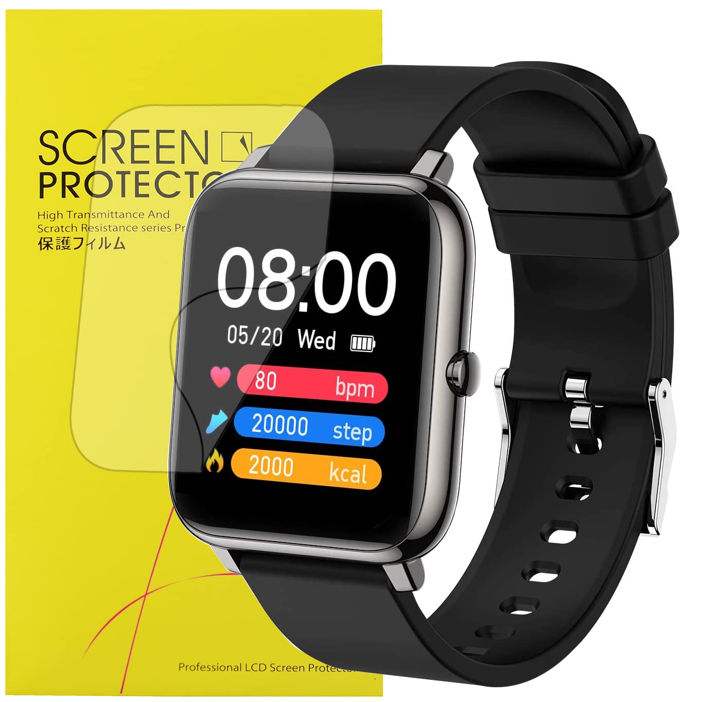 Blueshaweu Compatible with Judneer Smart Watch Screen Protector, [6 Pack] Full Coverage TPU Clear Film Compatible with Judneer P22B Smart Watch 1.4" (6 pack)