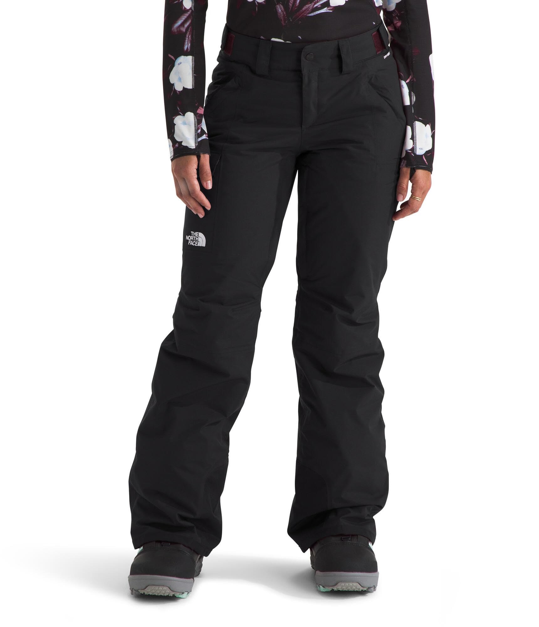 Photo 1 of The North Face Women's Freedom Insulated Pant (Standard & Plus Size) - Waterproof Snow Pants, Ski & Snowboard, Ankle Gaiters, TNF Black-NPF, XX-Large Short