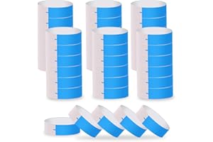 LOMIMOS 200Pcs Paper Wristbands for Events,Event Wristbands Waterproof Neon Party Bracelets Lightweight Arm Bands for Music F