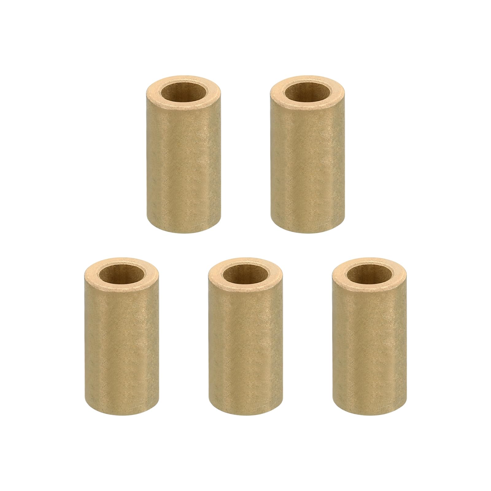 PATIKIL M6 Brass Spacers, 5 Pcs Metal Spacer Brass 6mm ID x 10mm OD x 18mm L Brass Spacers Screw Standoff for 1/4inch or M6 Screw Bolts