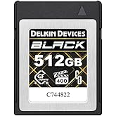 Delkin Devices Black 512GB CFexpress™ Type B 4.0 VPG400 Memory Card – High-Speed Performance for Professional Photography & Videography (512GB)
