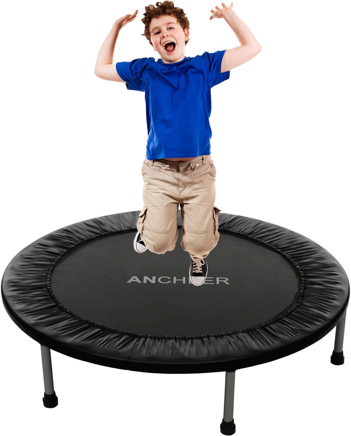 ANCHEER Rebounder Trampoline for Adults and Kids, Foldable Portable Trampoline for Indoor Garden Workout Cardio Training