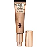 Charlotte Tilbury Beautiful Skin Medium Coverage Hydrating Foundation - Buildable Liquid Makeup for Instant Glow, Plumping Hydration & Lasting Skincare Benefits