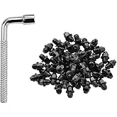 Funn Steel Pedal Pins Studs for Mamba, Ripper, Python, Bigfoot | Set of 50 studs with ED coating, 5mm height, M4 x 0.7 thread, socket wrench included, not for Black Magic