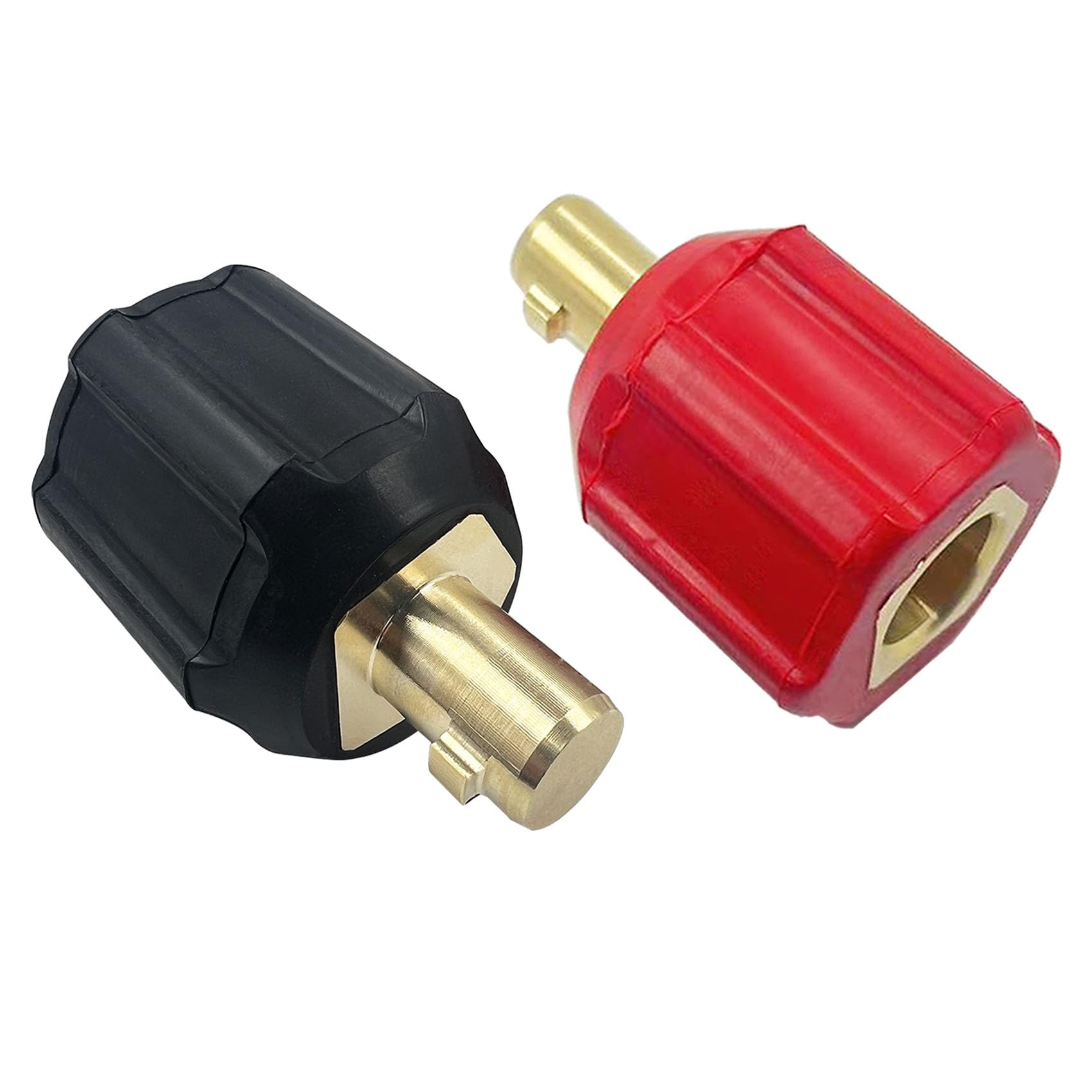 Photo 1 of 05335 Welding Leads Adapter Set, Dinse-Type Machine Plug Connector, Connect Lenco or Tweco Style LC40 Male to Dinse Style Female, Includes 1 Red and 1 Black adapter, Welder Cable Terminal Adapter