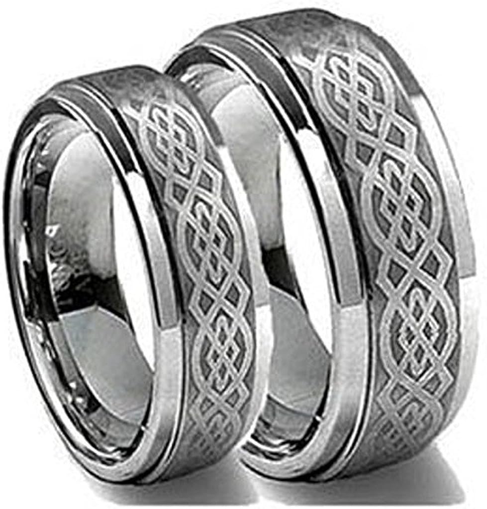 His &amp; Her�s 8MM/6MM Tungsten Carbide Wedding