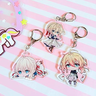 Buy Wernerk Anime Violet Evergarden Keychain Transparent Acrylic Key Chain Collectible Key Ring Bag Accessory Anime Cartoon Pendant Anime Fans Gift H03 Online In Japan B07yrkly4g