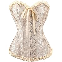 Demays Corset Tops for Women,Bustier Shapewear Lingerie,Lace