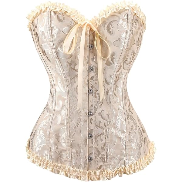 Demays Corset Tops for Women,Bustier Shapewear Lingerie,Lace Tied