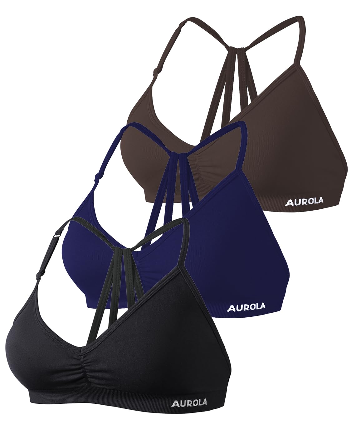 AUROLA Mercury Backless Sports Bra - Removable Padded Crop Top For Yoga & Workouts
