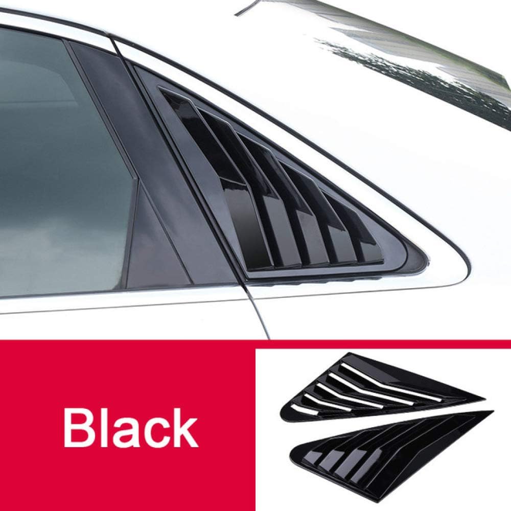 LEIDADA Blinds Side Tuyere Rear Louvers Vent Scoop Cover Window， for Audi A4 B9 2017-2019, Carbon Fiber Rear Triangle Shutters Panel Stickers