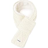 Doyesiee Kids Scarf for Girls Boys, Winter Long Fleece Lining Scarves Knitted Cross Tie Neck Warmer for Cold Weather