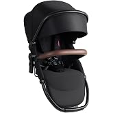 Momcozy ChangeGo Second Seat Attachment Only, Adjustable Recline | Extendable UPF 50+ Canopy, Leather Bumper Bar and 5-Point Harness