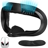 VR Facial Interface and Foam Replacement Set for Oculus Meta Quest 2 | Removable Facial Interface Frame &amp; Foam Face Covers Replacement &amp; Anti-Leakage Nose Pad &amp; Lens Cover