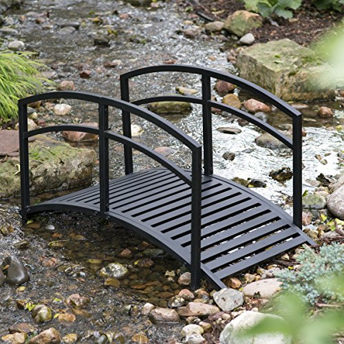 Belham Living Double Arched Rails Garden Bridge - 4 ft.