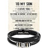 KOLMALK To My Son, Bracelet for Son from Parents, Bracelet For Son From Mom, Son Gifts from Mom and Dad, Birthday Gift For Son, Men Bracelet, Son Birthday With Message Card and Gift Box