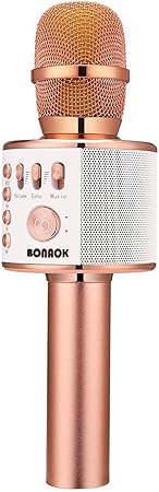 BONAOK Wireless Bluetooth Karaoke Microphone