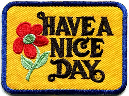Czorange Sun Flowers Have a Nice Day Embroidered Applique Iron on Patches