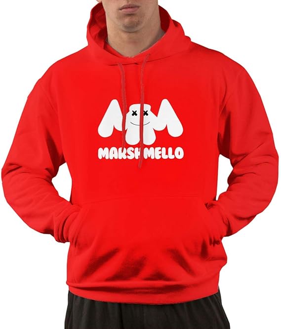 Amazon Co Jp Yan 可愛い アメリカ マシュメロ Dj アーティスト スマイル フェイス マーク アイコン メンズ スウェットシャツ フード付き 快適な プルオーバーパーカー スポーツ ボクシング 春 秋 冬 Red Xl ポケットあり ファッション