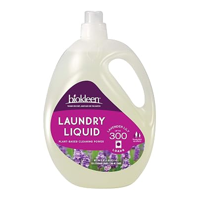 Biokleen Laundry Detergent Liquid, Concentrated, Eco-Friendly, Non-Toxic, Plant-Based, No Artificial Fragrance or Preservatives, 64 Fl Oz Pack of 6