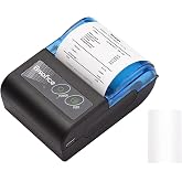 SHUAIGUO Receipt Printer, Portable Mini Thermal Printer 2 inch Wireless USB Receipt Bill Ticket Printer with 58mm Print Paper Compatible with Android for Small Business Restaurant Sales