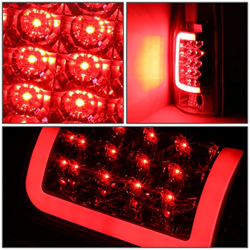 DNA Motoring TL-C10-LED-3D-CH-RD Tail Brake Lights, Driver and Passenger Side