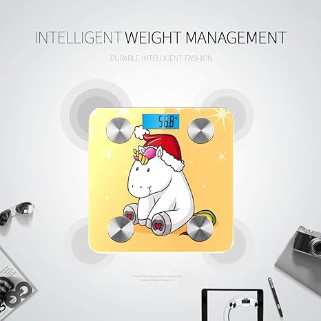 Immagini Comiche Natale.Simpatiche Bilance Da Bagno Comiche Di Natale Con Unicorno Bilance Pesapersone Digitali 8 Sincronizzazioni Dell Analizzatore Di Composizioni Chiave Con Le App Di Fitness 400 Libbre Amazon It Salute E Cura Della Persona