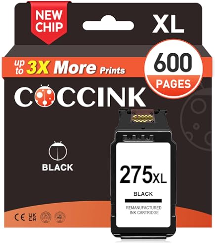 Amazon.com: COCCINK 275 XL 275XL Black Ink Cartridges for Canon