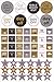 Essentials Weekly Planner Stickers-Black & Gold (Set of 575 Stickers)