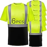 SG-safelife High Visibility Safety Shirts for Men Hi Vis Reflective Construction Work Shirts with Front Pocket