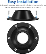 PartyKindom RV Table Base Mount w/ Screws Camper Aluminum Flush Bracket 12 Holes view 5