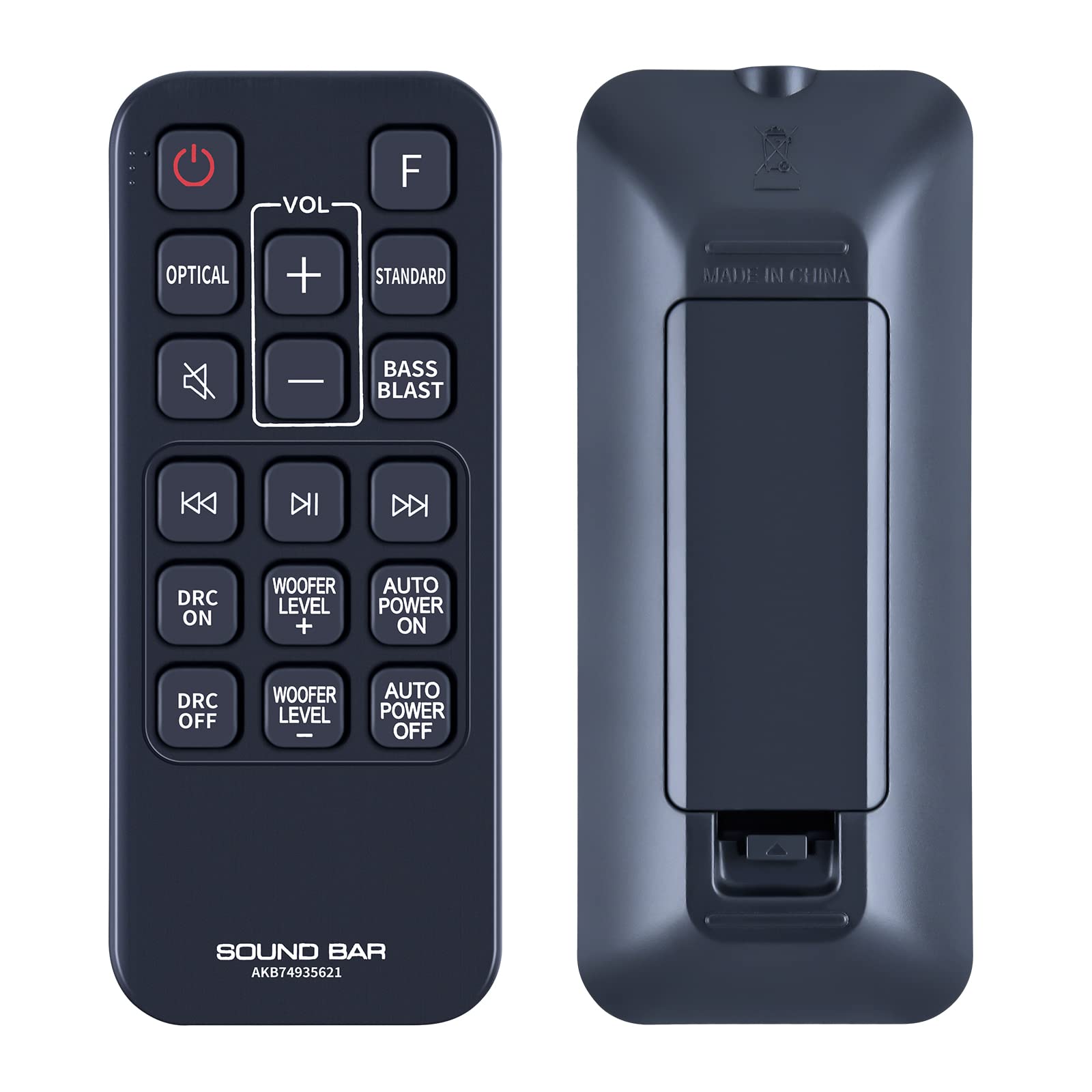 New AKB74935621 Replacement Remote Control for LG Sound Bar Speaker System SJ2.AEUSLLK SJ2.DEUSLLK SPJ2BW COV33552424