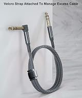 RUXELY 6.35mm TRS Instrument Cable 6M 2-Pack Right Angle 1/4 Inch Jack view 5